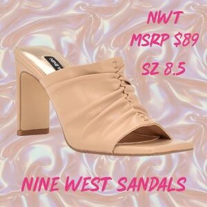Nine West sandals Nude Size 8.5 NIB